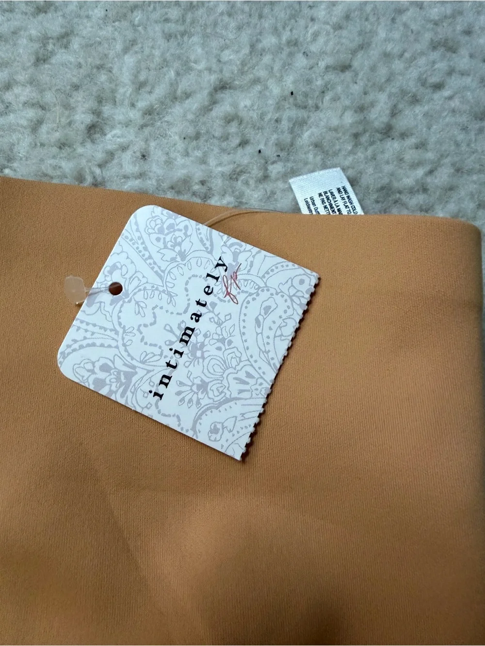 Free People Strapless Bandeau Top in Warm Camel Tan Bra XS